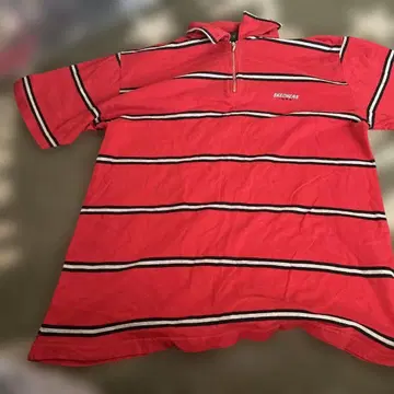 SKECHERS 스트라이프 레드 피케 셔츠