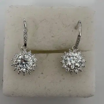 실버 925 다이아몬드풍 귀걸이