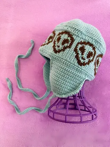 플라이트 캡 니트 캡 에이리언 에이리언 패턴 ALIEN