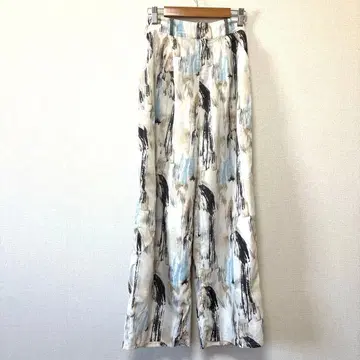 &g'aime 아트 프린트 와이드 팬츠