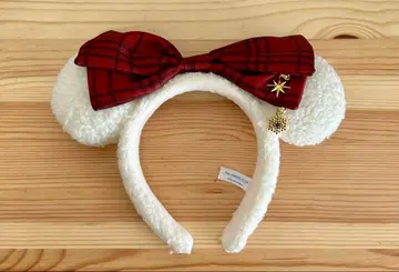 Disney RESORT 체크 무늬 리본 머리띠 디즈니 2025