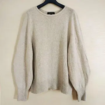 언타이틀 UNTITLED 실크&캐시미어 혼방 보트넥 니트 M