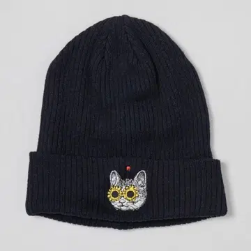 미사용 새상품 히구치 유코 보리스 잡화점 니트 모자 GUSTAVE 블랙