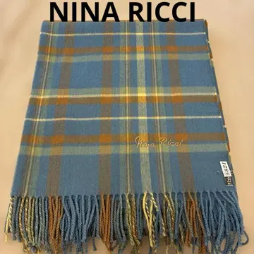 NINA RICCI 스톨 대형 블루 계열 체크