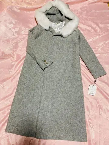Rady 그레이 롱 코트 퍼 포함