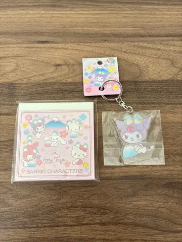 [ 레어 ] 후지산 한정판 산리오 쿠로미 Mt.Fuji 메모장 키링