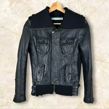 DRESS CIRCLE 가죽 자켓 양가죽 라무 라이더 블랙 F