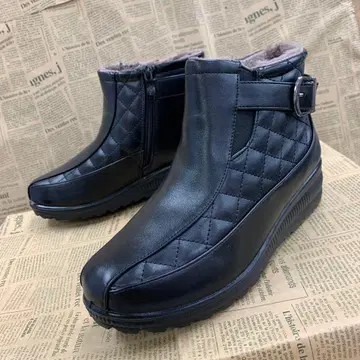 새상품 23.5cm 여성용 경량 보아 안감 숏부츠 블랙 6458