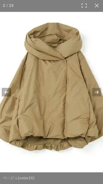 mizuiro ind 후드 부착 숏 다운 자켓