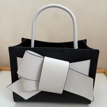 FRAY I.D 바이컬러 리본 미들 백