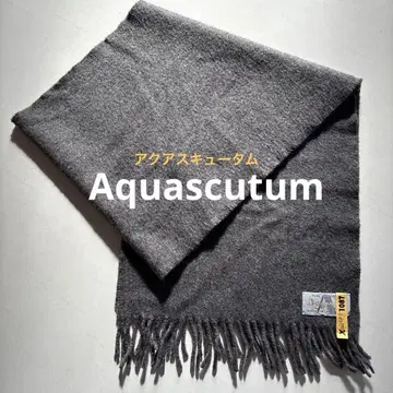 [ Aquascutum ] 아쿠아 스큐텀 캐시미어 100% 머플러 그레이