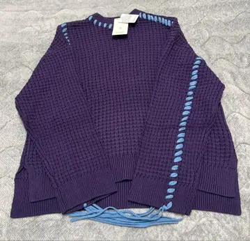 MAISON SPECIAL 퍼플 니트 스웨터