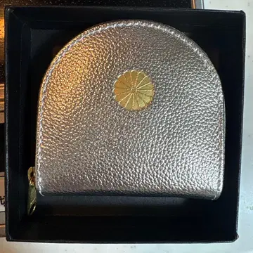 황거 가죽 코인 케이스 실버