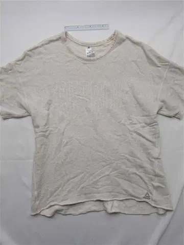 리복 Reebok 로고 자수 티셔츠 베이지 계열 남성용 M