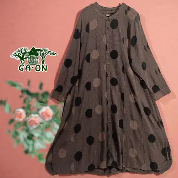 MALAIKA 마라이카 GA-ON 도트 무늬 노카라 셔츠 원피스