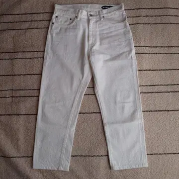 AUBERGE Phil 멘푸 스트레이트 화이트 데님 42 사이즈