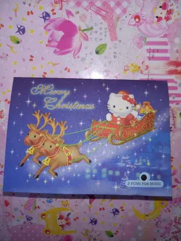 헬로키티 멜로디 카드 크리스마스 메들리 T