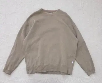 vintage 베이지 크루넥 맨투맨 긴팔 속기모