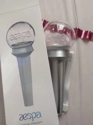 aespa 공식 응원봉 vol.1 박스 포함 익명 배송 은색 테이프 포함