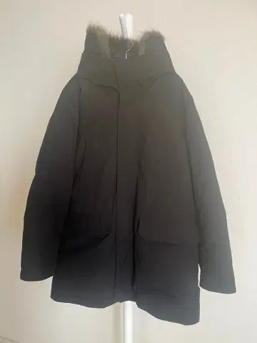 UNIQLO 울트라 웜 하이브리드 다운 코트 남성용 XL 블랙