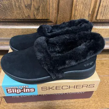SKECHERS 블랙 슬립인즈 퍼 24cm
