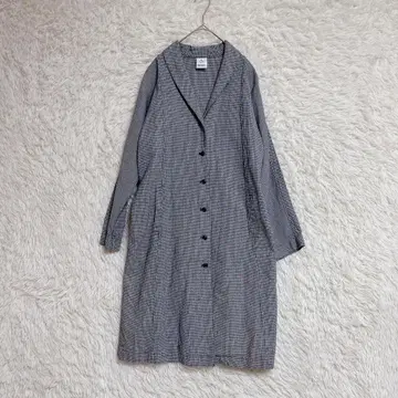 [ niko and ] 하운드투스 코튼 린넨 롱 코트 봄/가을