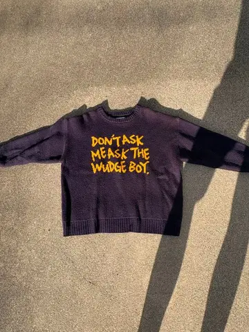 Wudge Boy 다크 퍼플 니트 스웨터