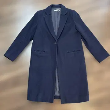 띠어리 럭스 체스터 코트 울 네이비 40