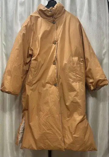 [ TSUHARU ] 파이버 다운 리버서블 코트 F / 오렌지