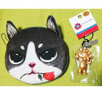 미야쿠미야쿠 키링 골드 강아지 얼굴 파우치