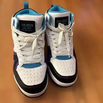 FILA 하이컷 스니커즈 화이트/블랙/블루/퍼플 26cm