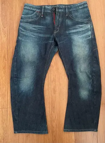 다크 네이비 수염 입체 재단 데님 팬츠 EDWIN E-FUNCTION