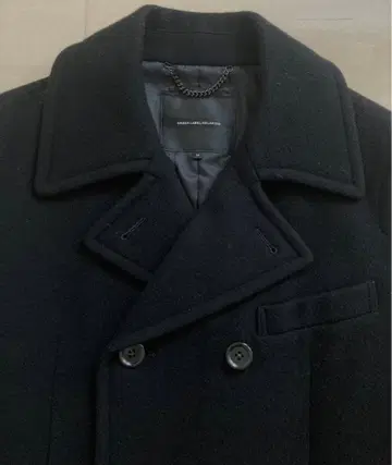 새상품급 유나이티드 애로우즈 그린 라벨 릴랙싱 P코트 블랙 남성용