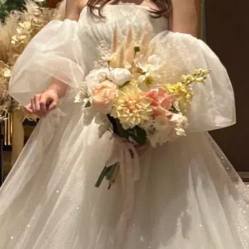 웨딩 드레스 부착 소매 퍼프 슬리브