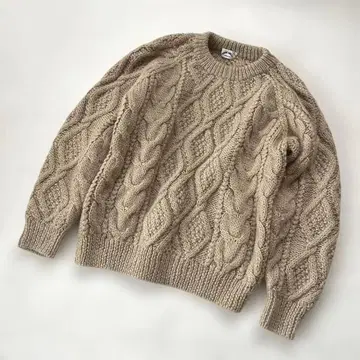 새상품급 vintage 스웨터 아란 니트 울 육후