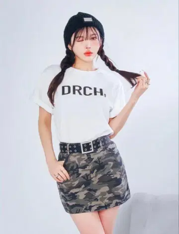 Darich 카모플라쥬 데님 미니 스커트 M