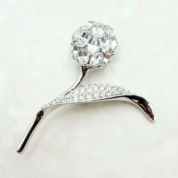 새상품급 SWAROVSKI 브로치 꽃 플라워 크리스탈 파베 레어템