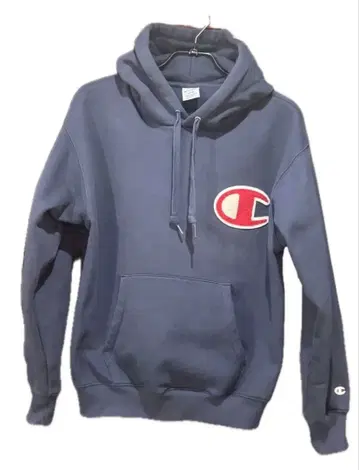Champion 빅 로고 풀오버 후드티 네이비 L 새상품급 중고
