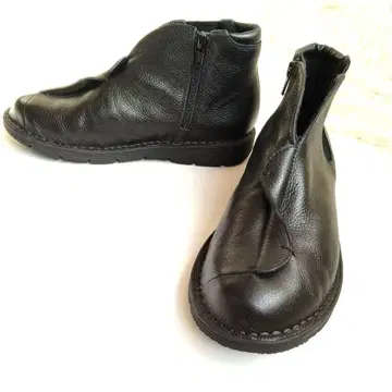 ANNA MALIA 숏부츠 사이드 지퍼 블랙 23.5cm