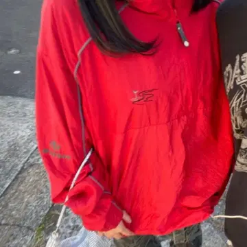 구제 의류 스트릿 빨간색 나일론 원단 자켓