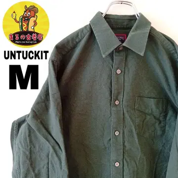 USA 구제 의류 UNTUCKIT 플란넬 셔츠 M 그린