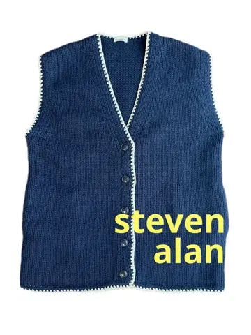 steven alan 셰틀랜드 울 스티치 니트 베스트