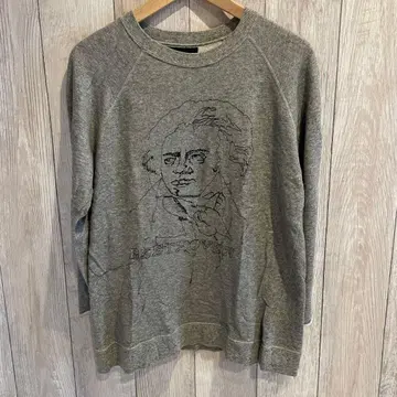 베토벤 자수 그레이 트레이닝복 맨투맨 구제 의류