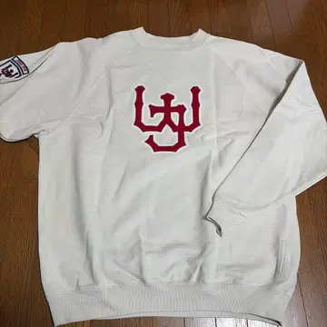 JIGGA WEAR 로고 자수 맨투맨 구제 의류