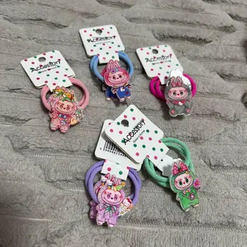 러브럽 헤어 고무 세트 5개 (각 2개 세트) 헬로키티 마이멜로디