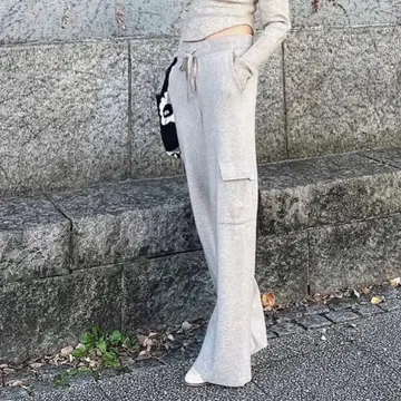 사이드 포켓 니트 팬츠