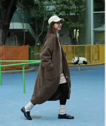 이짜카매니아 보아 보아 롱 코트 브라운