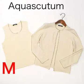 H4657-147 아쿠아 스큐텀 가디건 앙상블 니트