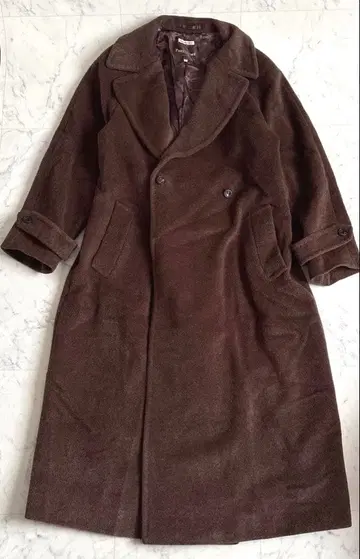 폴 스튜어트 울 롱 코트 브라운