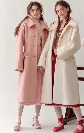 LaceMade 베리 선배 핑크 코트